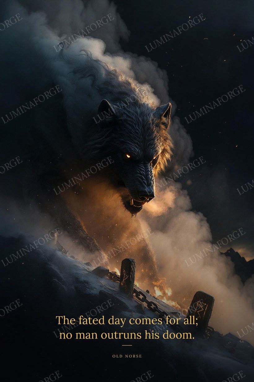 Fenrir Norse wall art print