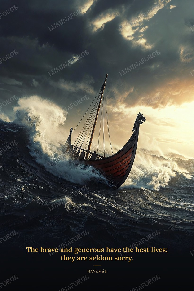 The Longship longship Viking ship storm sea wall art printable digital download