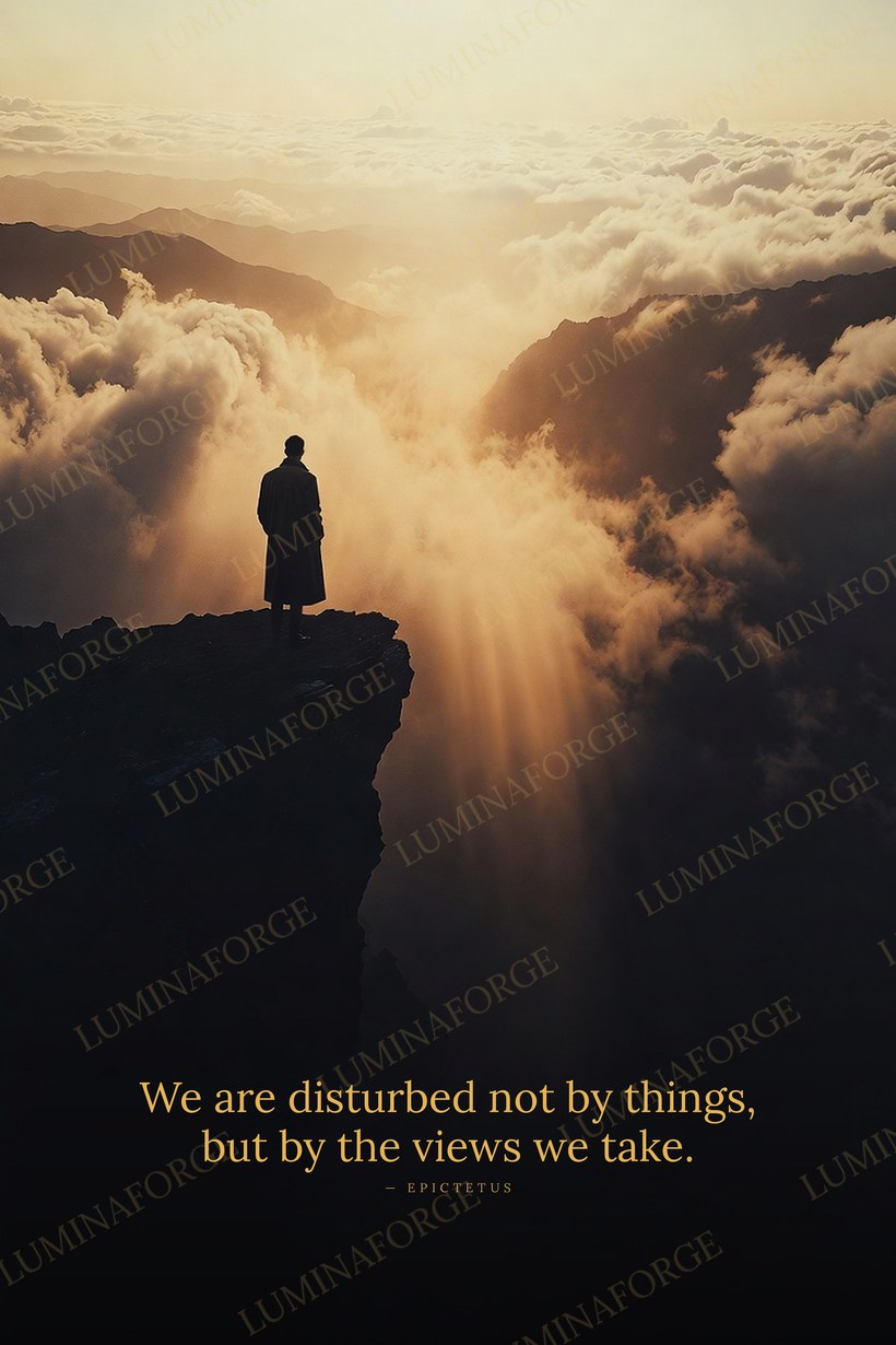 The Vista Stoic office wall art, Epictetus quote, printable