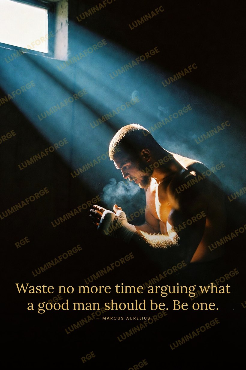 Be One Stoic office wall art, Marcus Aurelius quote, printable