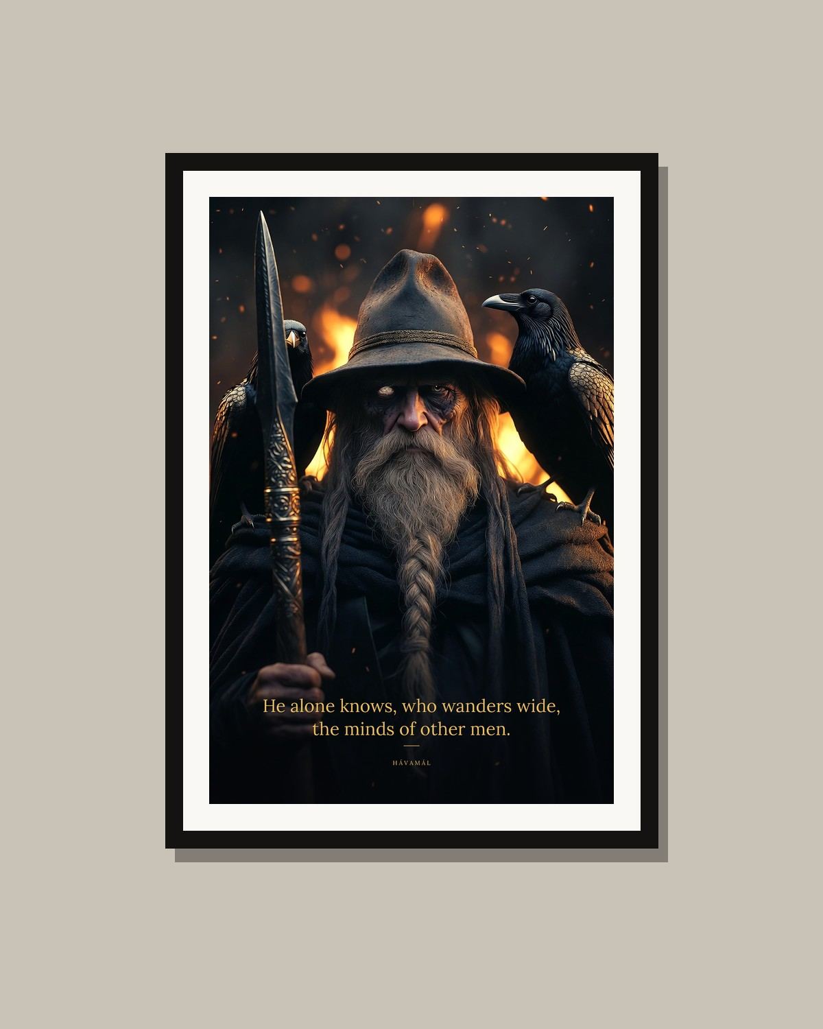 Odin framed on a wall