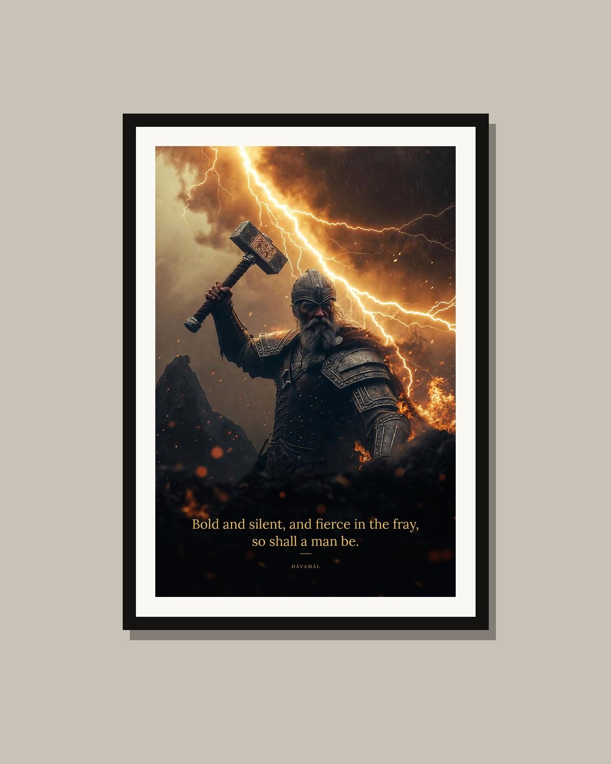 Thor framed on a wall