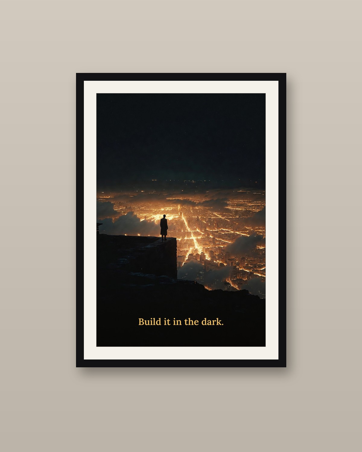The Vigil framed on a wall