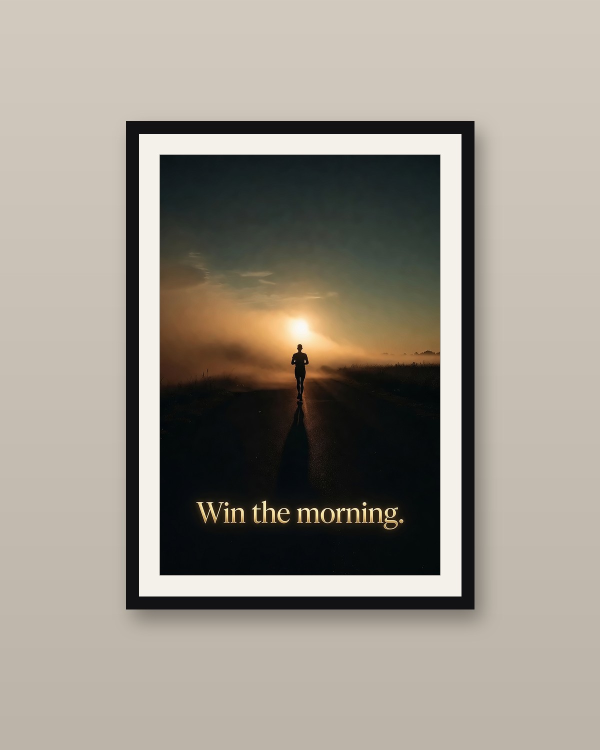 First Light framed on a wall