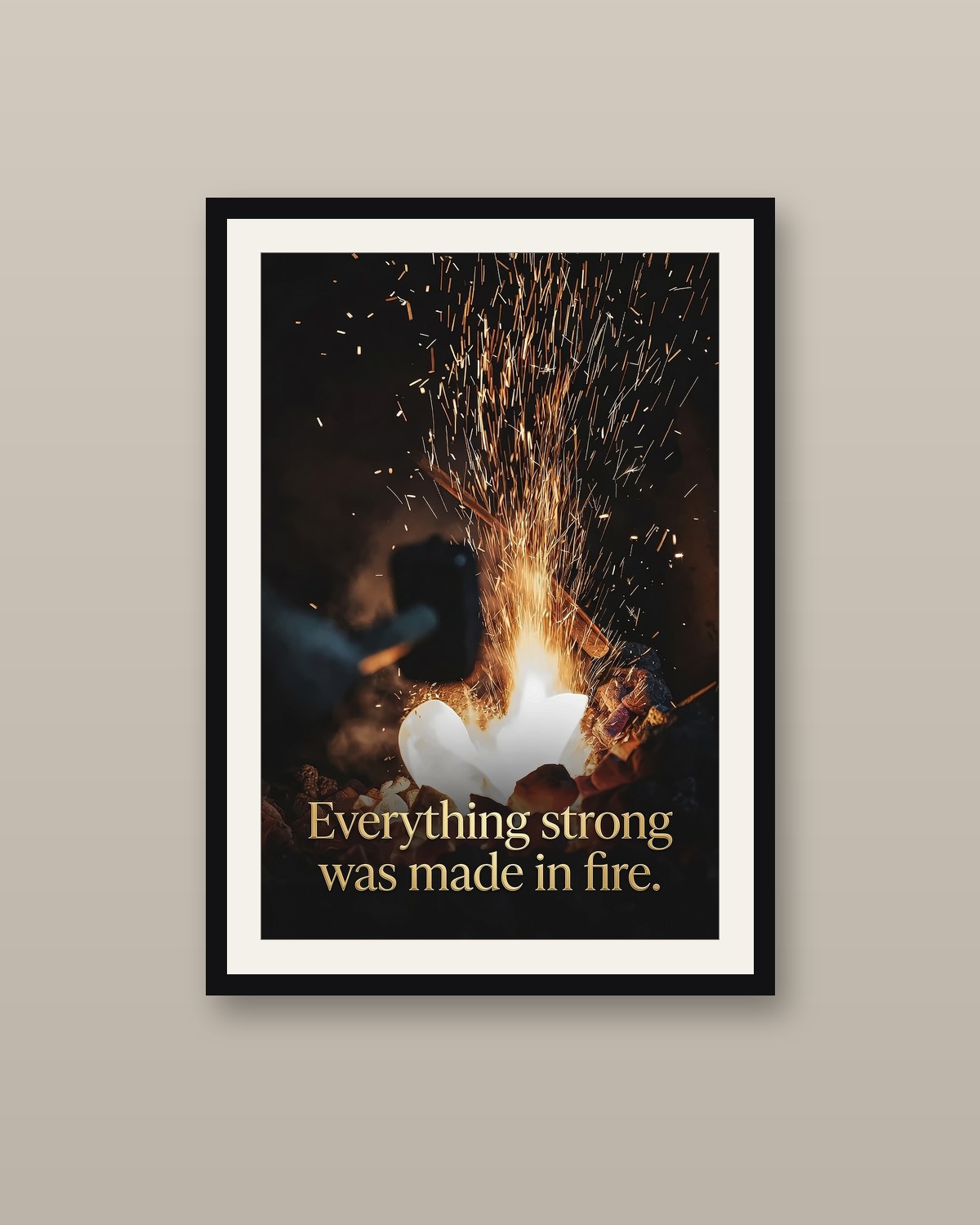 The Forge framed on a wall