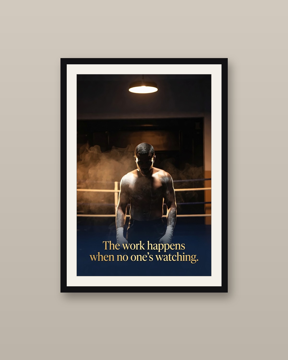 The Grind framed on a wall