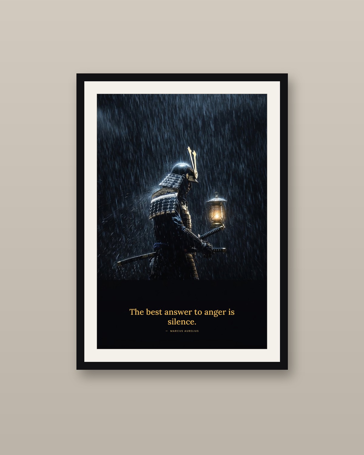 The Ronin framed on a wall