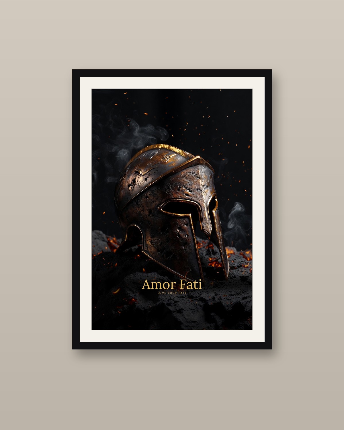 Amor Fati framed on a wall