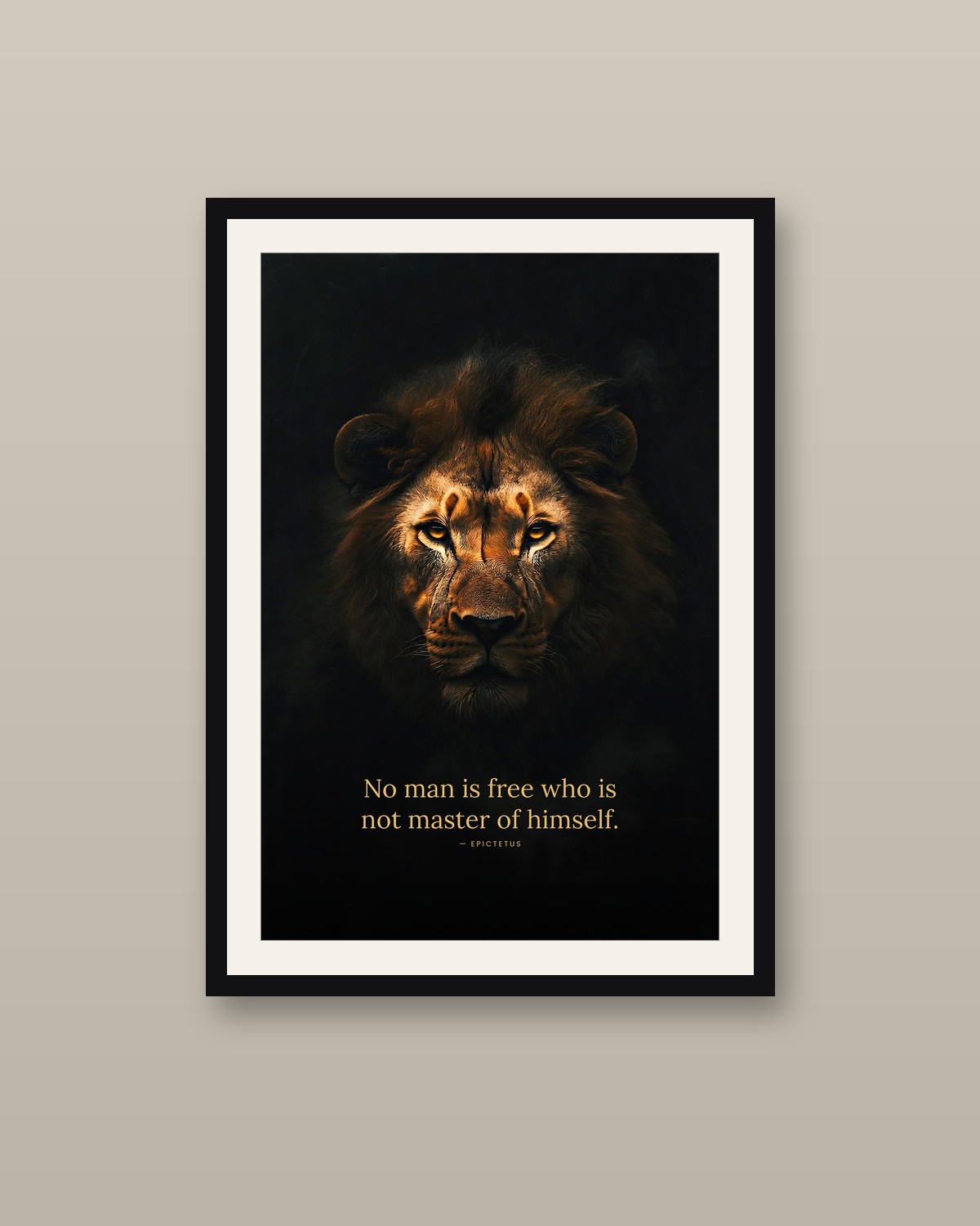 Master of Himself framed on a wall